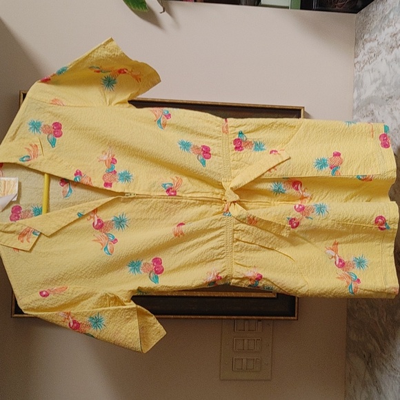 Rare Find Sunshine by Sherry Holt Yellow Seersucker Romper Size XS - Picture 1 of 11